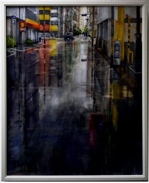 なにわ美術展賞 大良 喜美子さん「雨上がりの街」
